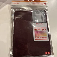 Uniqlo Women HEATTECH Scoop Neck Long Sleeve T-shirt - X-Large (Wine)