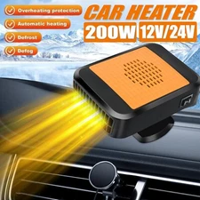 200W Electric Car Heater 12V DC Heating Fan Defogger Defroster Demister Portable