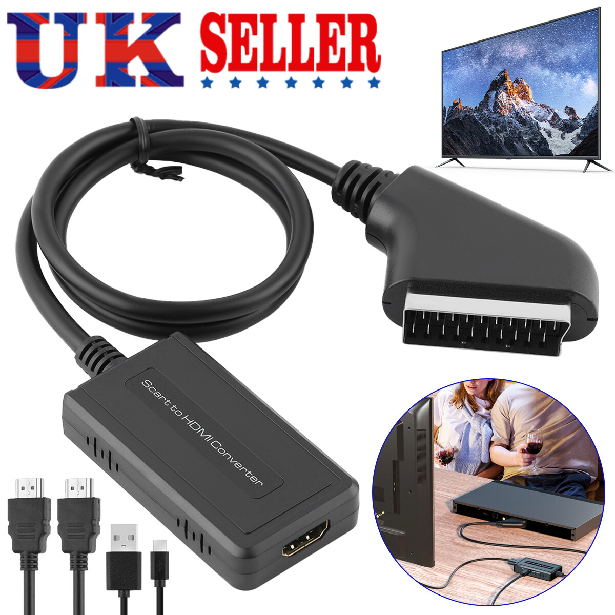 Komeri Card Rgb Cable Convertidor Euroconector A Hdmi SCART To