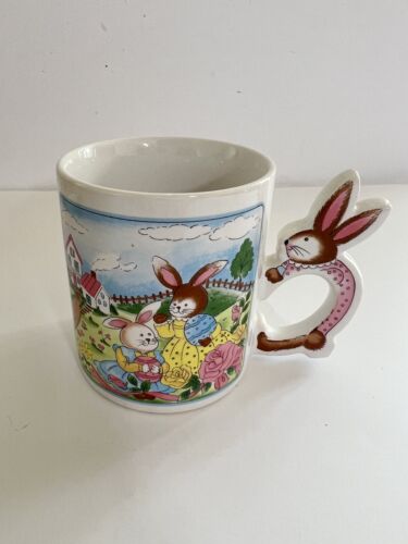 Vintage Easter Bunny Rabbit Ceramic Cup Japan - Picture 1 of 2