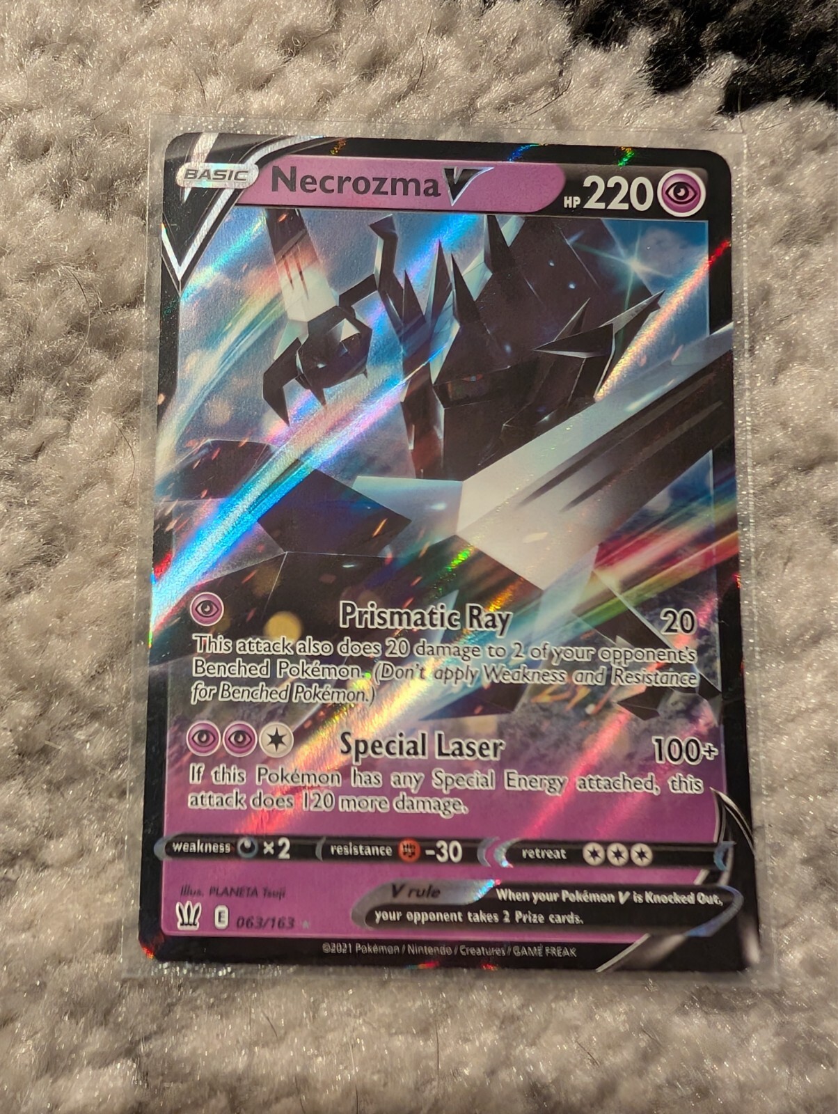 Pokemon Necrozma V 063/163 Battle Styles Ultra Rare Holo NM
