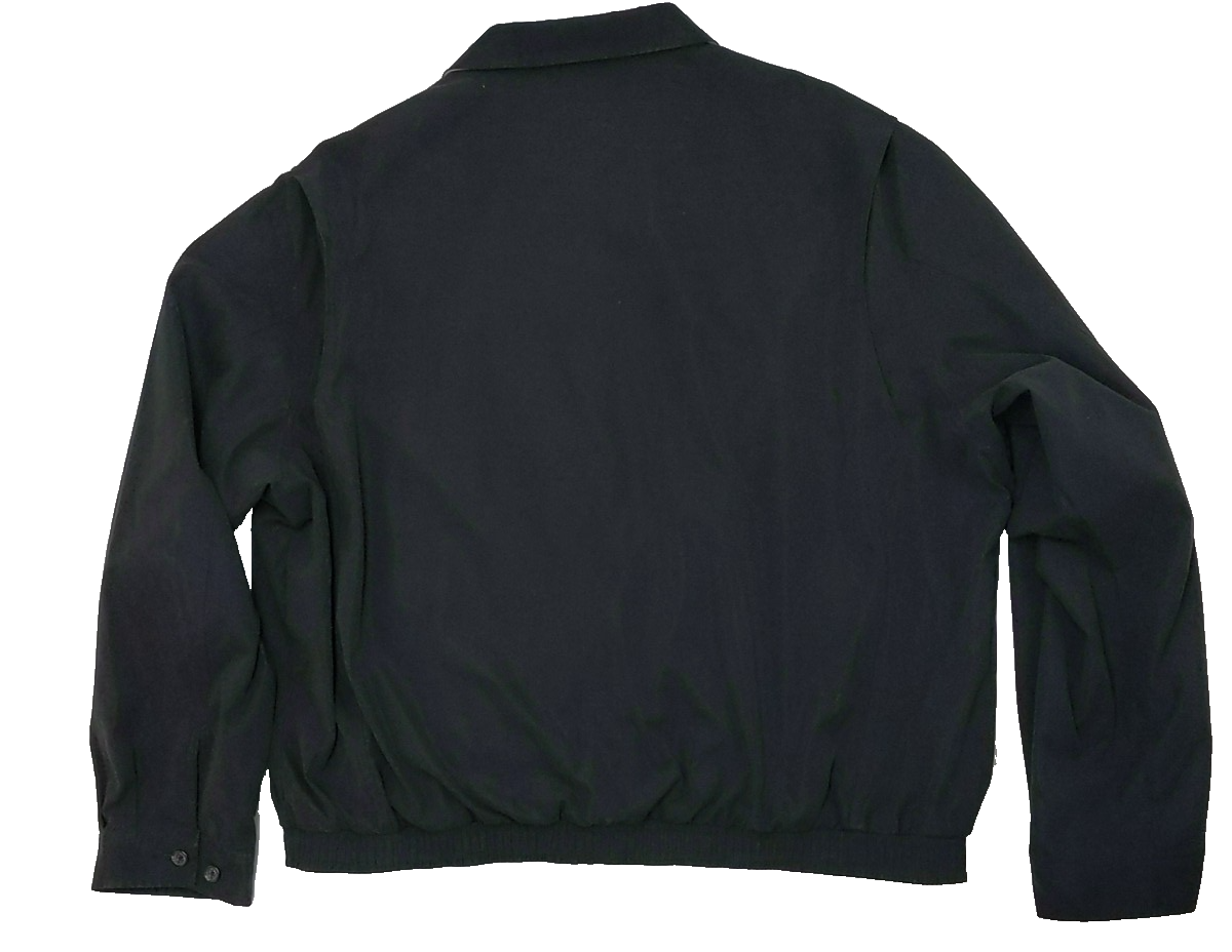 $168 POLO RALPH LAUREN XXL giacca nera microfibra zip fodera a quadri pony uomo