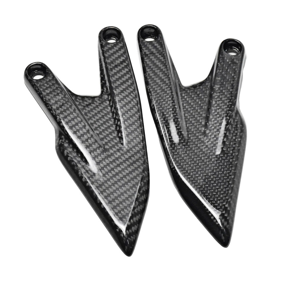 Protector de estriba de placa de talón Duke 2012-2019 fibra de carbono real para KTM 690 Foto 4 de 4