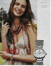 2005 ESQ Swiss Steel & Diamonds Sexy Watch Original Vintage Print Ad