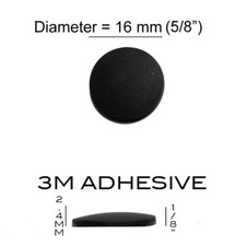 3M Dell Inspiron 14z-5423 piedini in gomma antiscivolo 16 mm x 16 mm x 2,4 mm adesivo