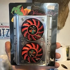 Logisys Aluminum Dual Fan HD Cooling Fan 3.5” hard disk Pad - Silver HC102