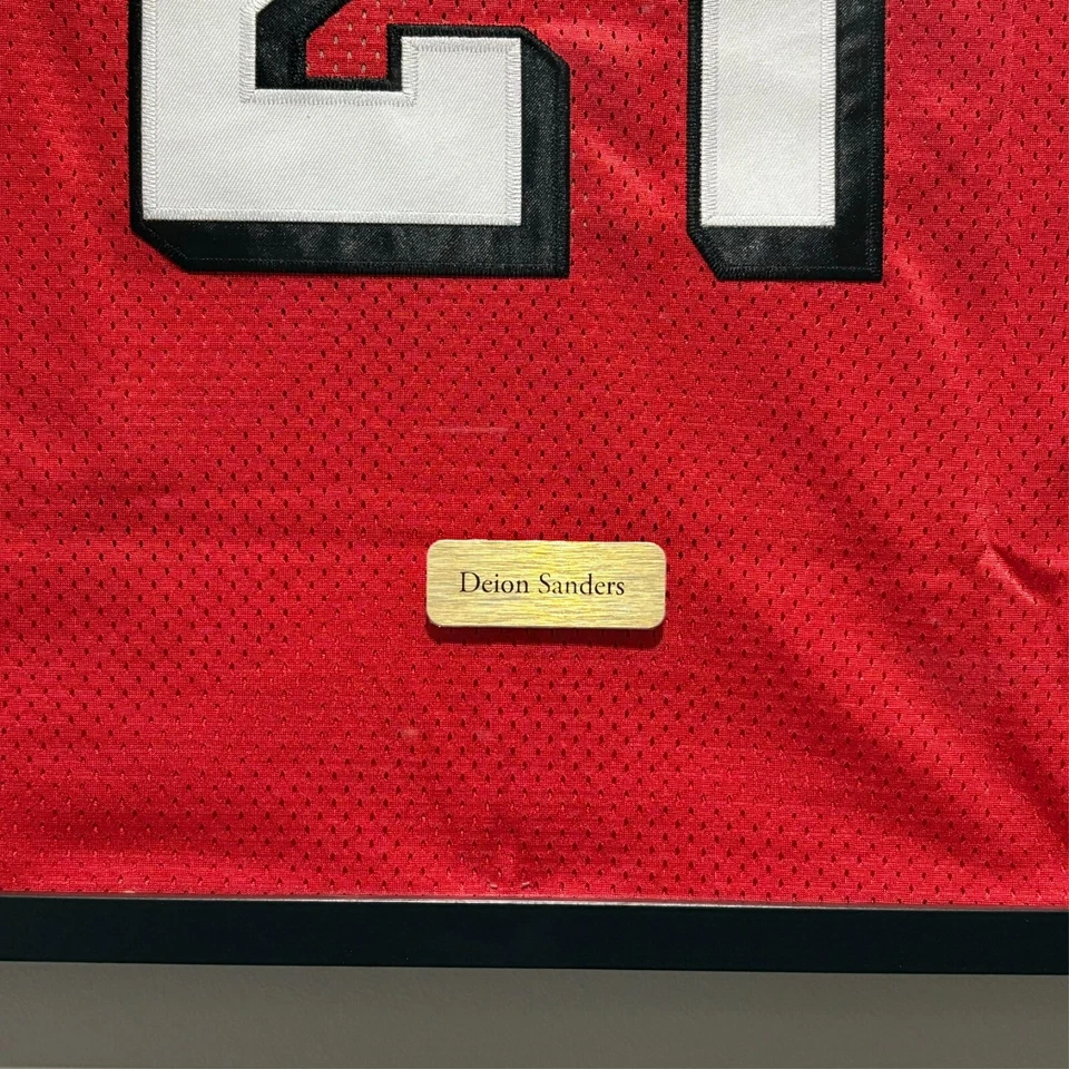 San Francisco 49ers Deion Sanders Jersey Framed, Deion Sanders Shirt Framed - Image 4 of 4