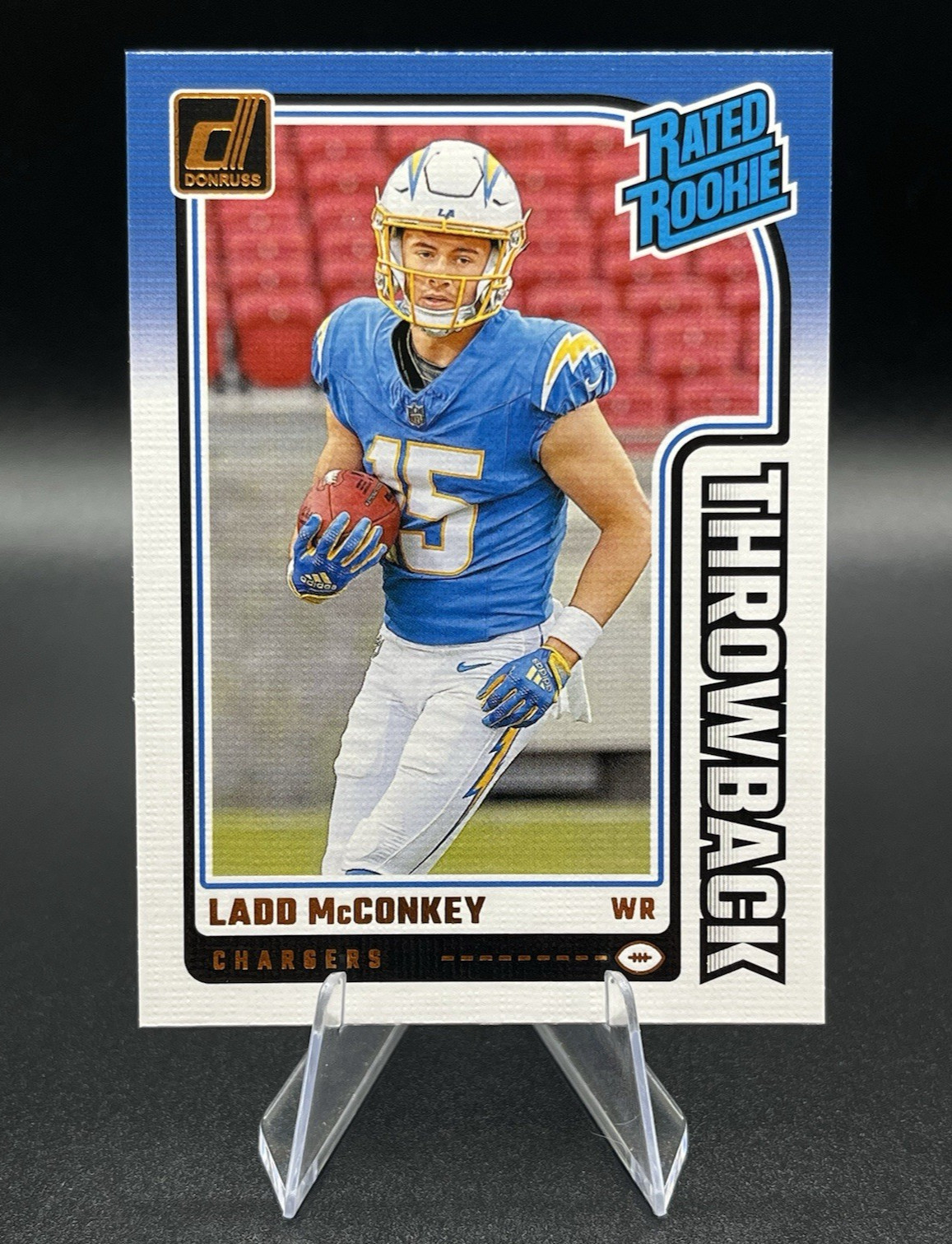 2024 Panini Donruss Ladd McConkey #23 Rated Rookie Throwback