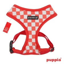 Puppia Dog Soft Harness, No Pull Adjustable Grand Prix, Red Small 12-15.5" Chest