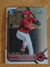 2022 Bowman Chrome Prospects Braylin Minier Cincinnati Reds #BCP-93 1st Bowman