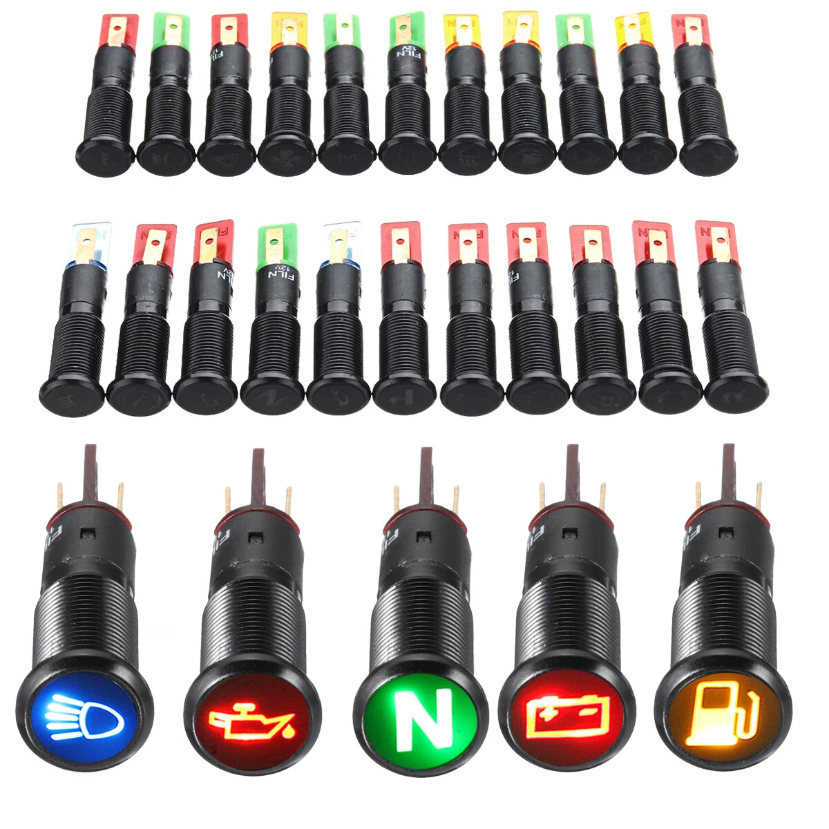 Waterproof led indicator light outlet