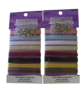 (2) SHEER RIBBON NECKLACE KIT -- MAKES 16 NECKLACES