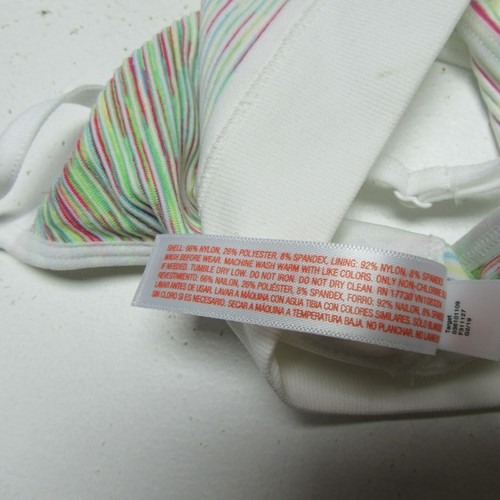 Cat & Jack Girls Size S Gradient Striped Seamless Bra 1 Piece Multicolor - Picture 8 of 11