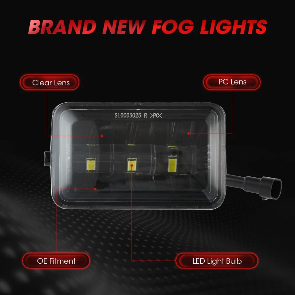 Luces antiniebla LED aptas para Ford F150 F-150 2015-2020 2017-2018 Super Duty 1 par L+R Foto 2 de 4