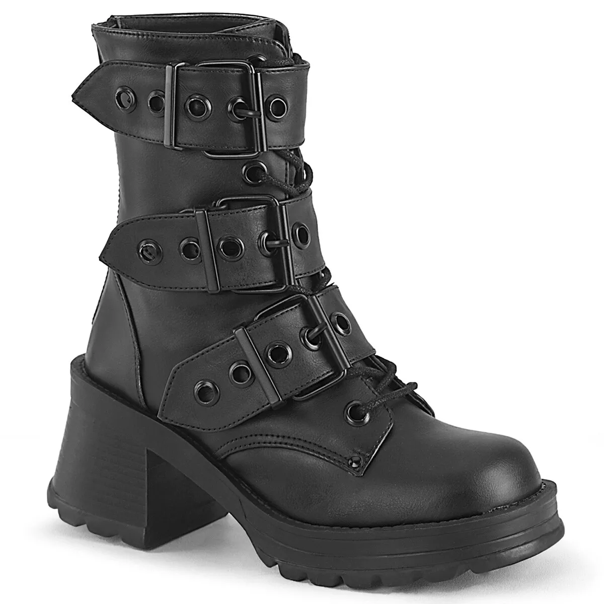 Womens combat boots with clearance buckles