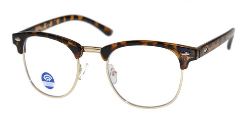 Mens Womens Blue Light Blocking Reading Glasses Black Brown Clubmaster Style - Picture 14 of 15