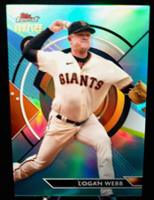 2023 Topps Finest LOGAN WEBB #87 - AQUA REFRACTOR /199 - SAN FRANCISCO GIANTS