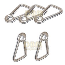 5 PC Marine Carabiner Clip Spring Snap Link Hook Eyelet 3/8" Stainless Steel