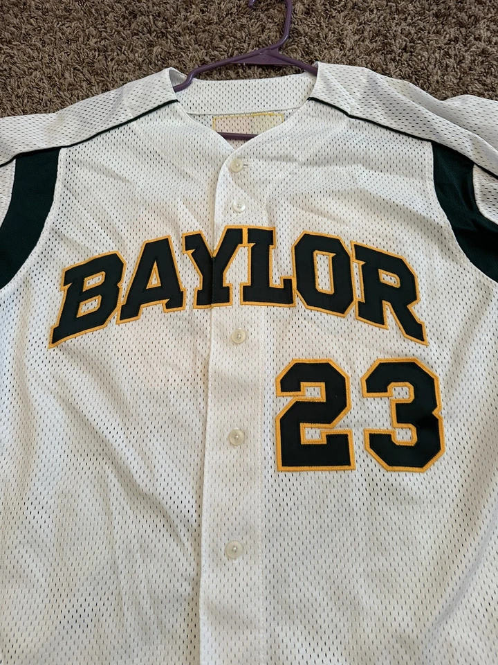 Rare Majestic Baylor University Bears #23 Baseball Fully Stitched Jersey Size 46 - Image 3 of 4