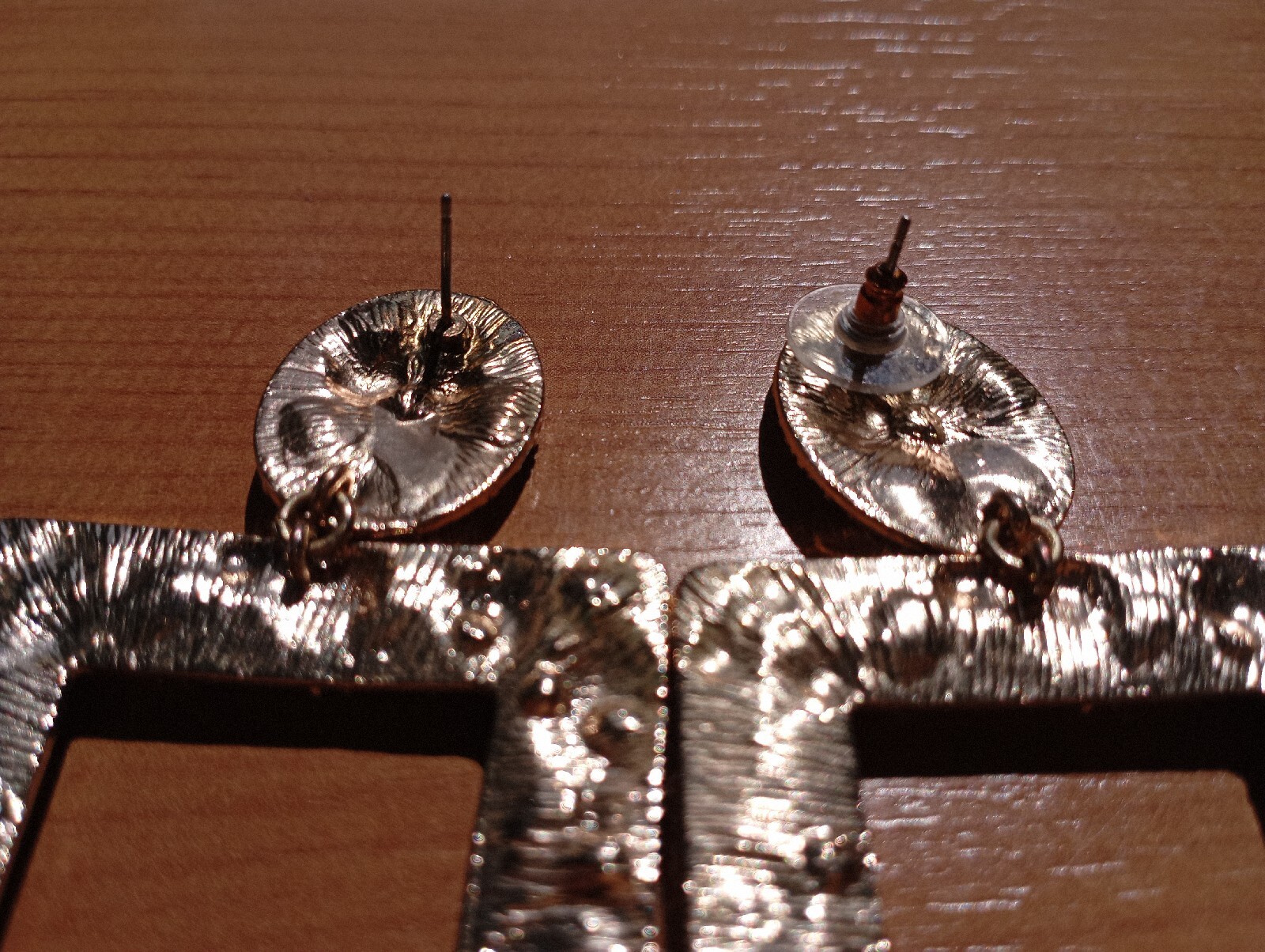 Vintage, large, dangling, long, rectangular earri… - image 6