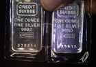 ONE Credit Suisse FAILED BANK Switzerland 1oz FINE Silver TONED bar C3118