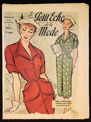 Patron De Couture Vintage ECHO DE LA MODE 1960 - Robe Chemise Taille 44 - Scellé, Jamais Utilisé