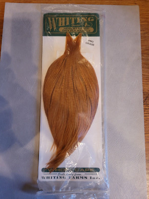 !!!!!!!!!!!!!!  WHITING DRY FLY Cape   Grizzly Dyed Golden Brown  !!!!!!!!!!!