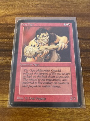 MTG✨GRAY OGRE✨Beta Limited Edition LP COMMON Creature 1993 Dan