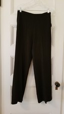 INTREND by MAX MARA Black Wool Blend Career Wide Leg Dress Pants Size 8