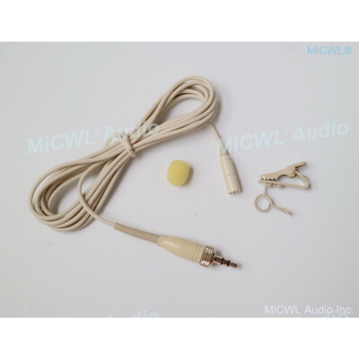 Tie Clip Lapel Microphone for Sennheiser Beige ME2 Wireless Lavalier Mic System