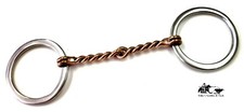 Flat O-Ring Copper Twist 5-1/4" Mouth Snaffle Bit Stainless New
