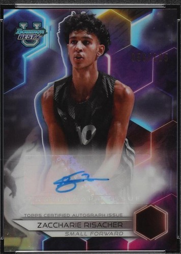 ZACCHARIE RISACHER #1 NBA DRAFT PICK! Bowman Auto Orange Variation 
