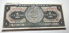 1957 Mexico Un One Peso AZTEC CALENDAR Mexican Currency Paper Money Billetes