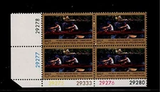 US Scott #1335, Plate Block 1966 Rowing 5c FVF MNH Lower Left