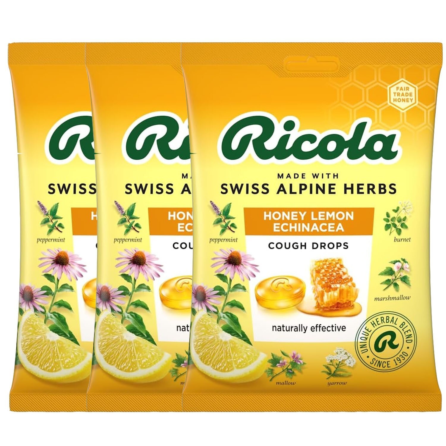 (1 PACK) Ricola Honey & Lemon Cough Drops Sweets 75g Bag - Image 6