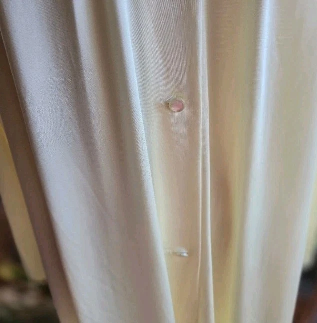 Maxi Camisón Shadowline Amarillo Botón Frontal Nylon Talla Pequeña Foto 3 de 4