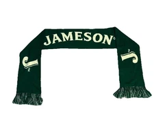 Jameson Irish Whiskey Green Winter Scarf W/Fringe.  Scarf - 64”