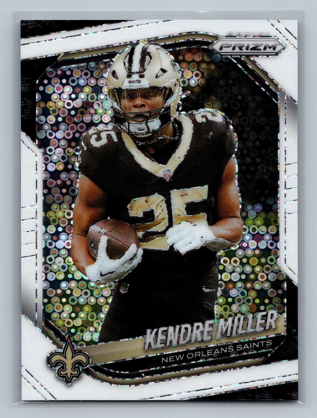 2025 Panini Prizm KENDRE MILLER #191 White Disco Prizm New Orleans Saints