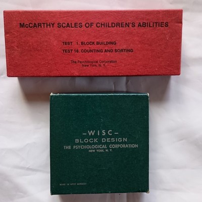VTG Wechsler Intelligence Scale Wood Block Design WISC McCarthy Scales Abilities