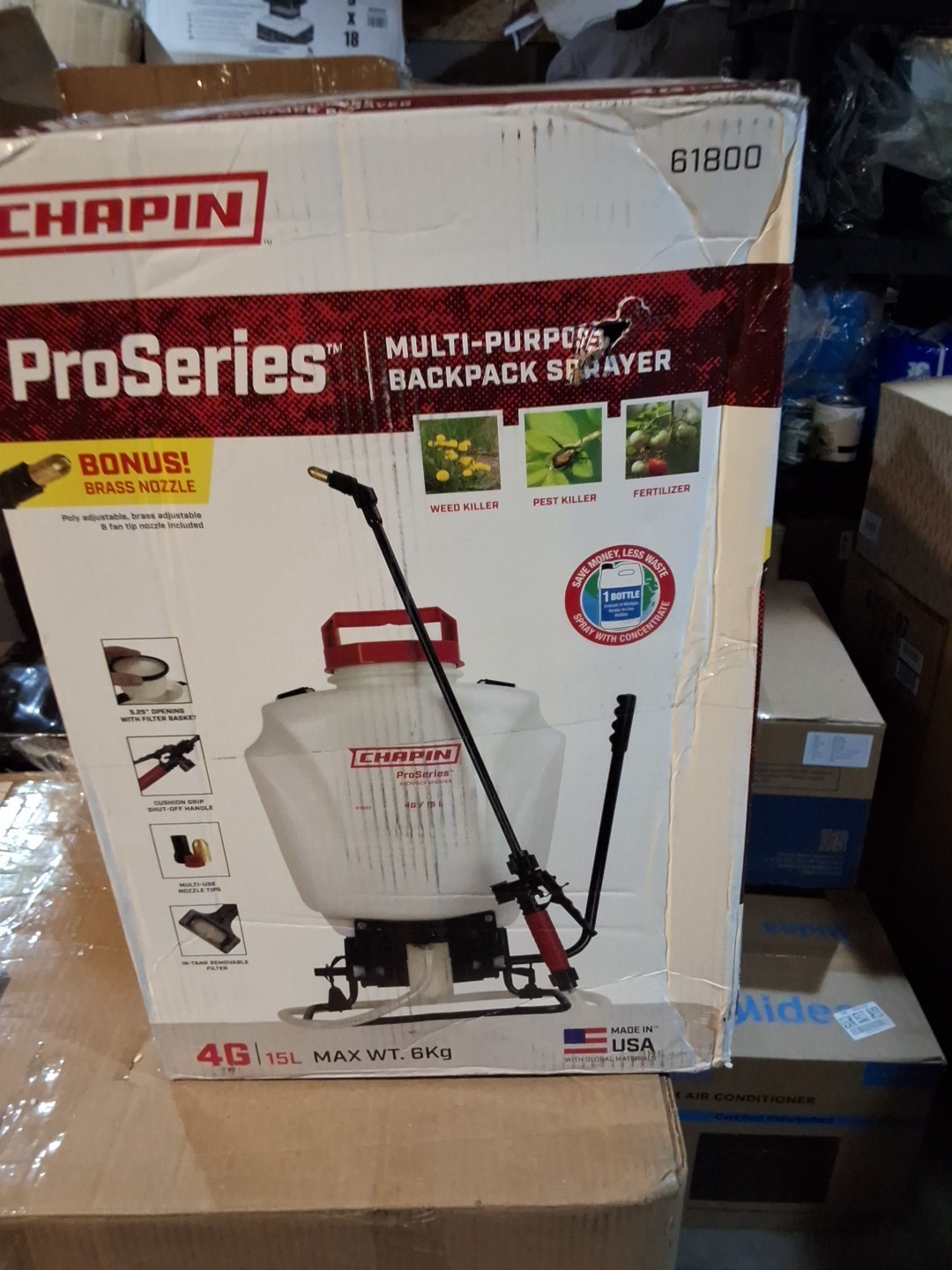 Chapin 61800 4-Gallon Professional Backpack Sprayer with Bra