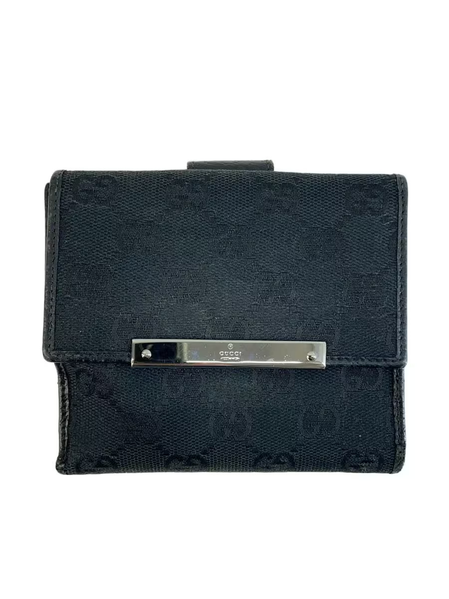 GUCCI Bifold Wallet GG Canvas Black Men's