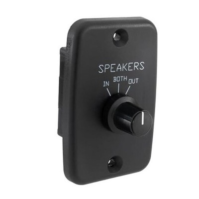 RV Speaker Switch 3-Position Control Panel | Labeled Twist Knob | Play Audio