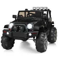 Costway 12V Kids Ride On Truck Car w/ Remote MP3 Music LED Light Black