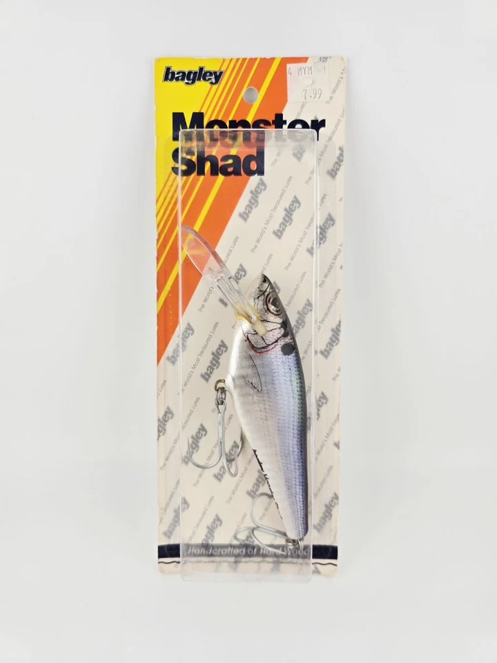 Vintage NOS Bagley 5in. Monster Shad In Shad On White Color 4DSF5-SH4 New n Box  - Image 4 of 4