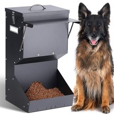 Automatic Dog Feeder Large Breed with Lid, 25 Lbs Outdoor and Intdoor Gravity...