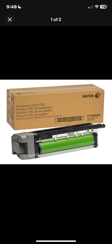 Tambor de imagem Xerox (013R00684) para Xerox Prime Link série B9100 - Imagem 2 de 2
