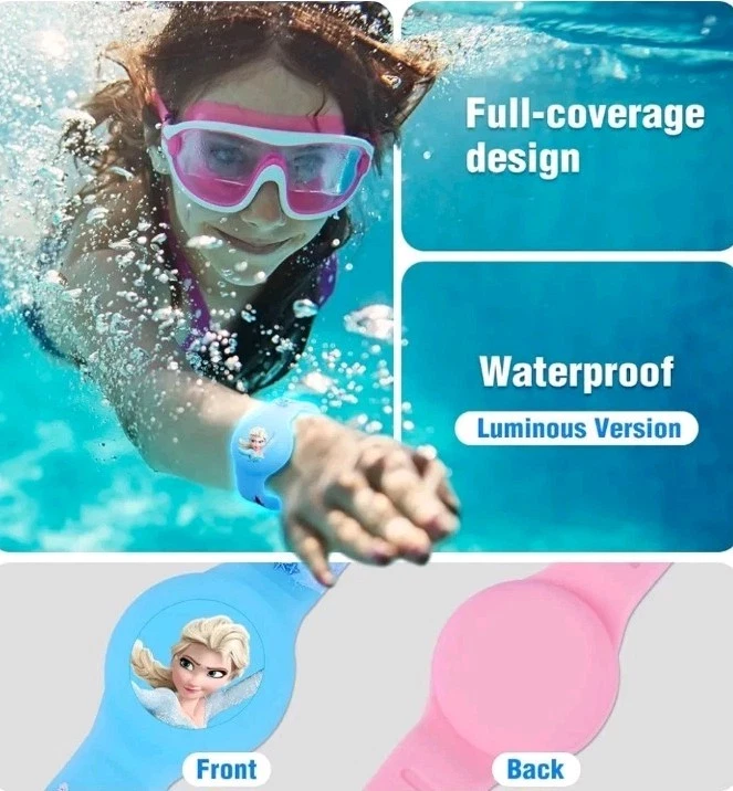 Disney Frozen Waterproof AirTag Bracelet Wrist Holder for Kids 2 Pack Anna Elsa  - Изображение 4 из 4