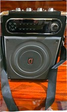 JYX Karaoke Machine Two Wireless Microphones Portable Bluetooth Speaker w/ Bass