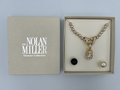 Nolan Miller Glamour Collection Gold tone Interchangeable Pendants Necklace