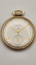 1947 Elgin DeLuxe Grade 542 10S 17 Jewels 10K Gold Filled Art Deco Pocket Watch